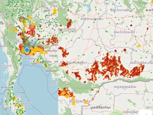 GISTDA Releases Satellite Imagery Showing High Flood Risk Areas Across Multiple Thai Provinces