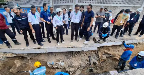 Bangchak Group Inspection: No Leak Found in Oil Pipeline on Fuel Street