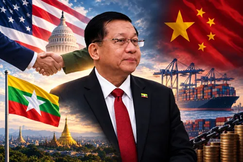 Myanmar Military Leader Seeks to Rebuild US Relations, Hopes to Counter China's Influence and Lift Economic Sanctions