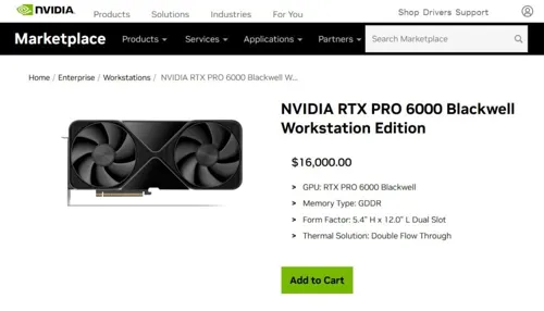NVIDIA Raises RTX Pro 6000 Blackwell Price to $16,000, Nearly Double the Launch Price